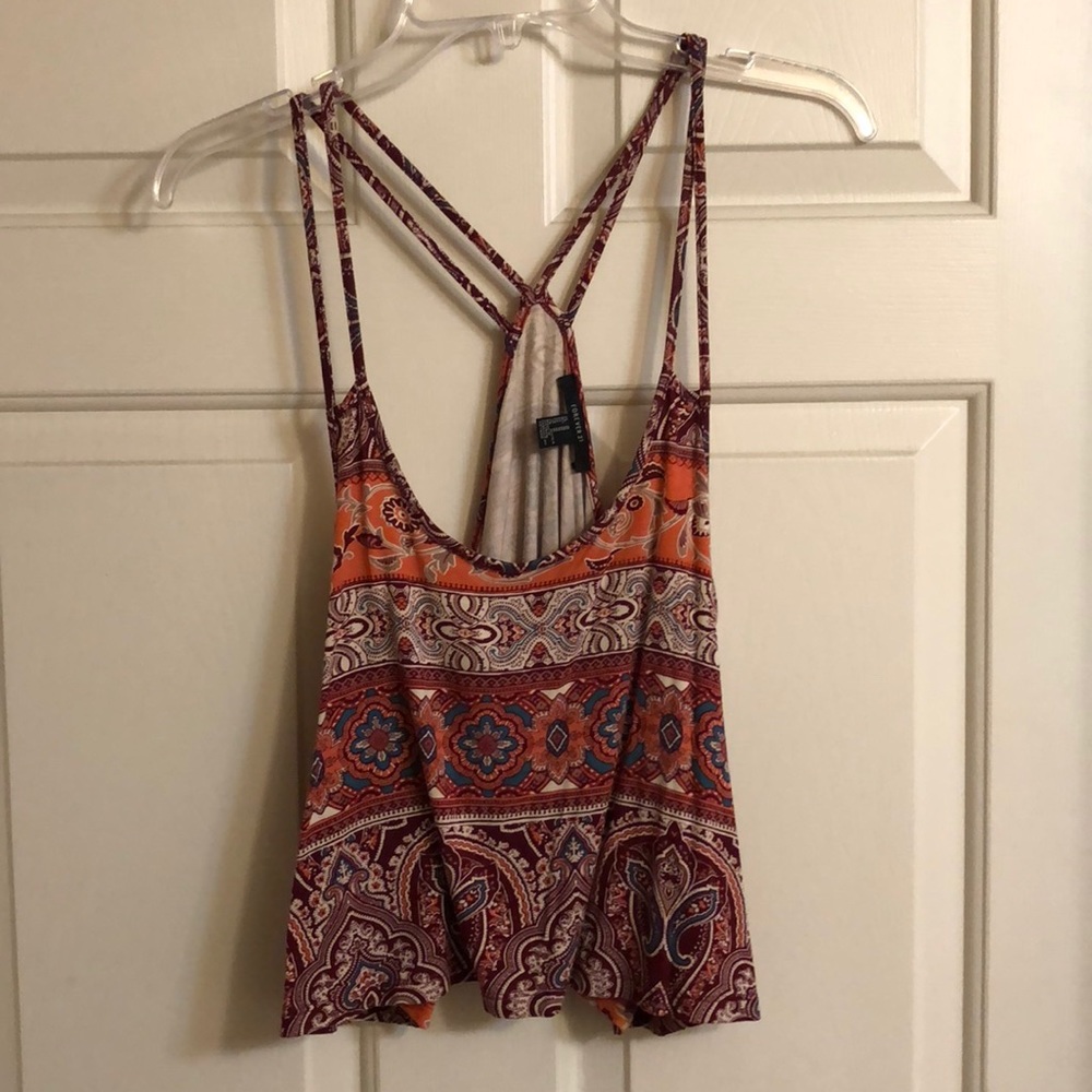 Printed crop top tank